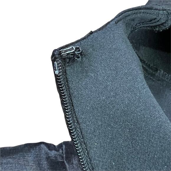 Jessica Simpson Sleeveless V-Neck Black Taffeta Cocktail Dress with Bow Size 6 - Picture 6 of 16